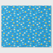Chanukah Jewish Star Cupcakes Blue Jelly Doughnut Cadeaupapier (Vlak)