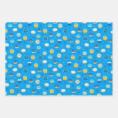 Chanukah Jewish Star Cupcakes Blue Jelly Doughnut Inpakpapier Vel (Voorkant)