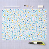 Chanukah Jewish Stars Snowflakes White Blue Gold Tissuepapier (Craft)