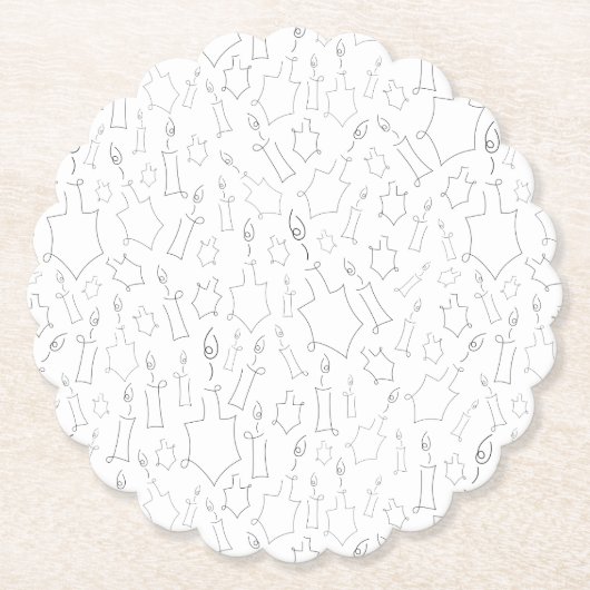 Chanukah Kartonnen Onderzetters (Voorkant)