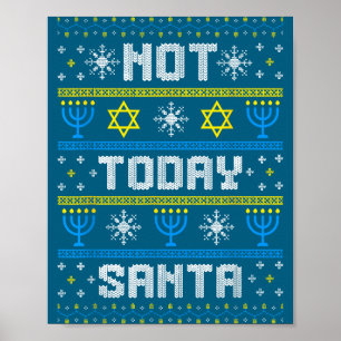 Chanukah Lelijke Kerstman Vandaag Hanukkah Niet Jo Poster
