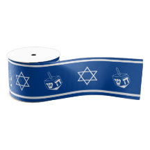 Chanukah Lint Blauw & Wit Dreidel Ster van David