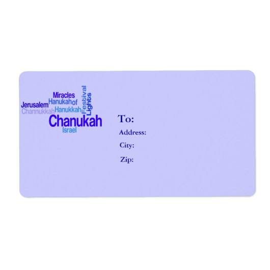 Chanukah Mailing Labels - Lichtfestival - USP (Voorkant)