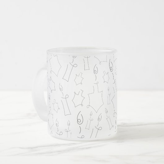 Chanukah Matglas Koffiemok (Voorkant links)