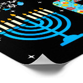 Chanukah Menorah Dreidel Icons Hanukkah Love Celeb Poster (Hoek)