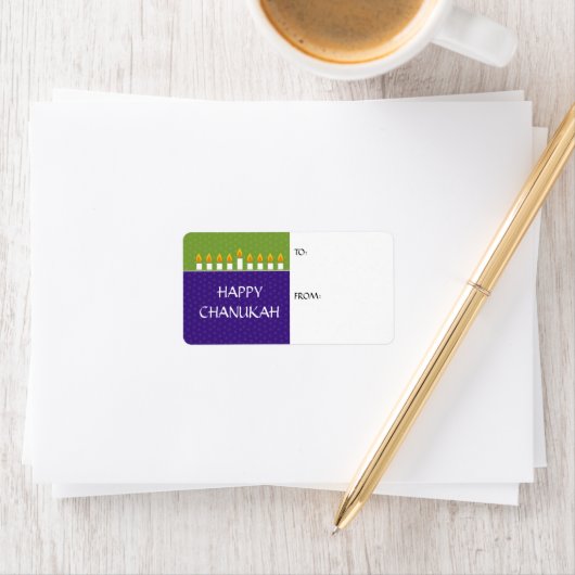 Chanukah Menorah Gift Label (Insitu)