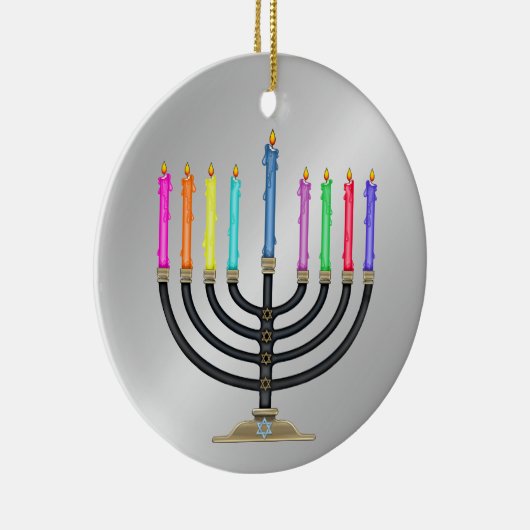 Chanukah Menorah Keramisch Ornament (Rechts)