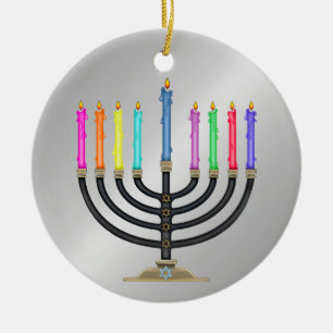 Chanukah Menorah Keramisch Ornament