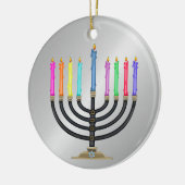 Chanukah Menorah Keramisch Ornament (Links)