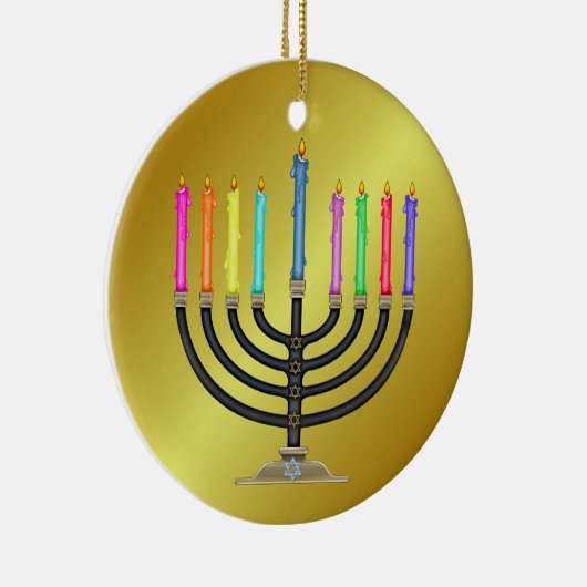 Chanukah Menorah Keramisch Ornament (Rechts)