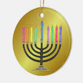 Chanukah Menorah Keramisch Ornament (Links)