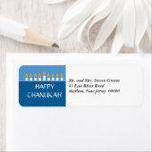 Chanukah Menorah Return Address Label (Insitu)