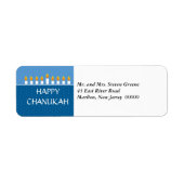 Chanukah Menorah Return Address Label (Voorkant)