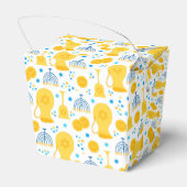 Chanukah Menorahs Gelt Pitcher Oil White Blue Bedankdoosjes (Achterkant)