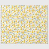 Chanukah Menorahs Gelt Pitcher Oil White Blue Cadeaupapier (Vlak)