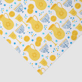 Chanukah Menorahs Gelt White Tissuepapier (Detail)