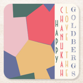 Chanukah Minamalist Dreidels Kartonnen Onderzetters