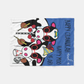 Chanukah Moo Year Fleece Blanket Deken (Voorkant (Horizontaal))