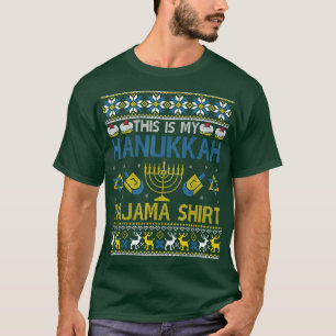 Chanukah Pajamas Familie Dit is mijn hanukkah Paja T-shirt