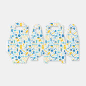 Chanukah Party Blue Gold White Menorah Gelt Cookie Bedankdoosjes (Uitgevouwen)