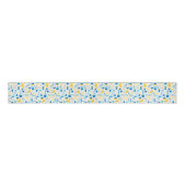 Chanukah Party Blue Gold White Menorah Gelt Cookie Grosgrain Lint (Voorkant)