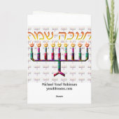Chanukah Sameach Chanukah Kaarten (Achterkant)