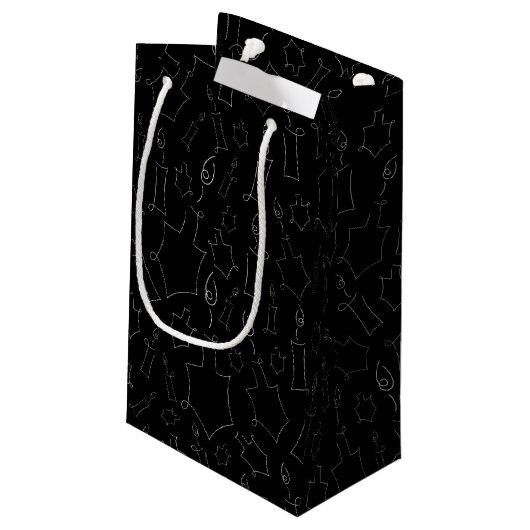 Chanukah Small Gift Bag Klein Cadeauzakje (Achterkant Gekanteld)