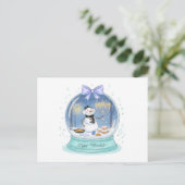Chanukah Sneeuwbol Feestdagenkaart (Staand voorkant)