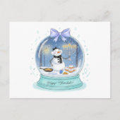 Chanukah Sneeuwbol Feestdagenkaart (Voorkant)