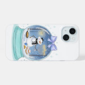 Chanukah Sneeuwbol iPhone 15 Case (Achterkant horizontaal)