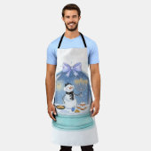 Chanukah Sneeuwbol Schort (Gedragen)