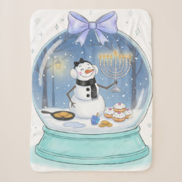 Chanukah Sneeuwbol Sherpa Deken
