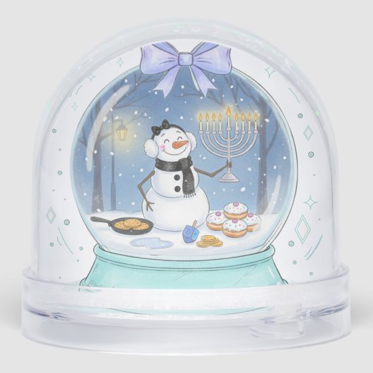 Chanukah Snow Globe Sneeuwbol (Achterkant)