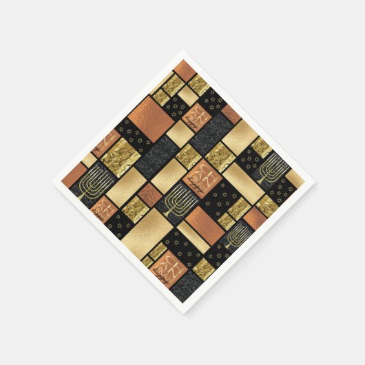 Chanukah Sparkley Tegels Servet (Hoek)