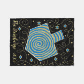 Chanukah Spin Fleece Blanket/Small (Voorkant (Horizontaal))