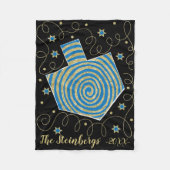 Chanukah Spin Fleece Blanket/Small Deken (Voorkant)