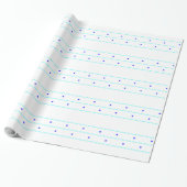 Chanukah Star Line Blue Cadeaupapier (Uitgerold)