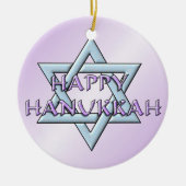 Chanukah Star van David Keramisch Ornament (Voorkant)