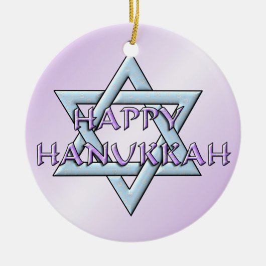 Chanukah Star van David Keramisch Ornament (Voorkant)