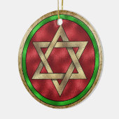 Chanukah Star van David Keramisch Ornament (Links)