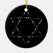 Chanukah Star van David Keramisch Ornament (Voorkant)