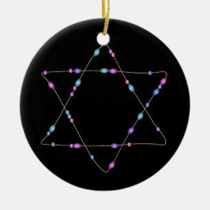 Chanukah Star van David Keramisch Ornament