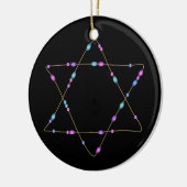 Chanukah Star van David Keramisch Ornament (Links)