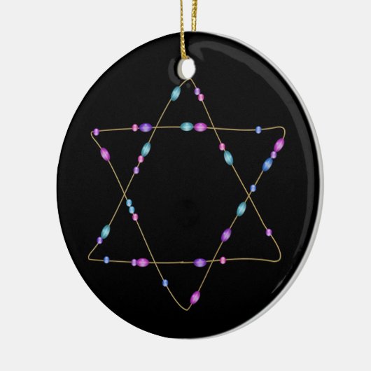 Chanukah Star van David Keramisch Ornament (Links)