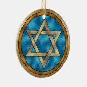 Chanukah Star van David Keramisch Ornament (Rechts)