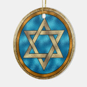 Chanukah Star van David Keramisch Ornament (Links)