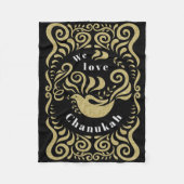 Chanukah Stencil Fleece Blanket Deken (Voorkant)