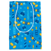 Chanukah Streamers Hanukkah Blue Banners Medium Cadeauzakje (Voorkant)