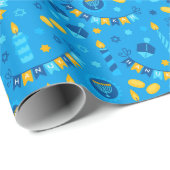 Chanukah Streamers Hanukkah Dreidels Banners Cadeaupapier (Rol Hoek)