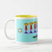 Chanukah Tweekleurige Koffiemok (Links)